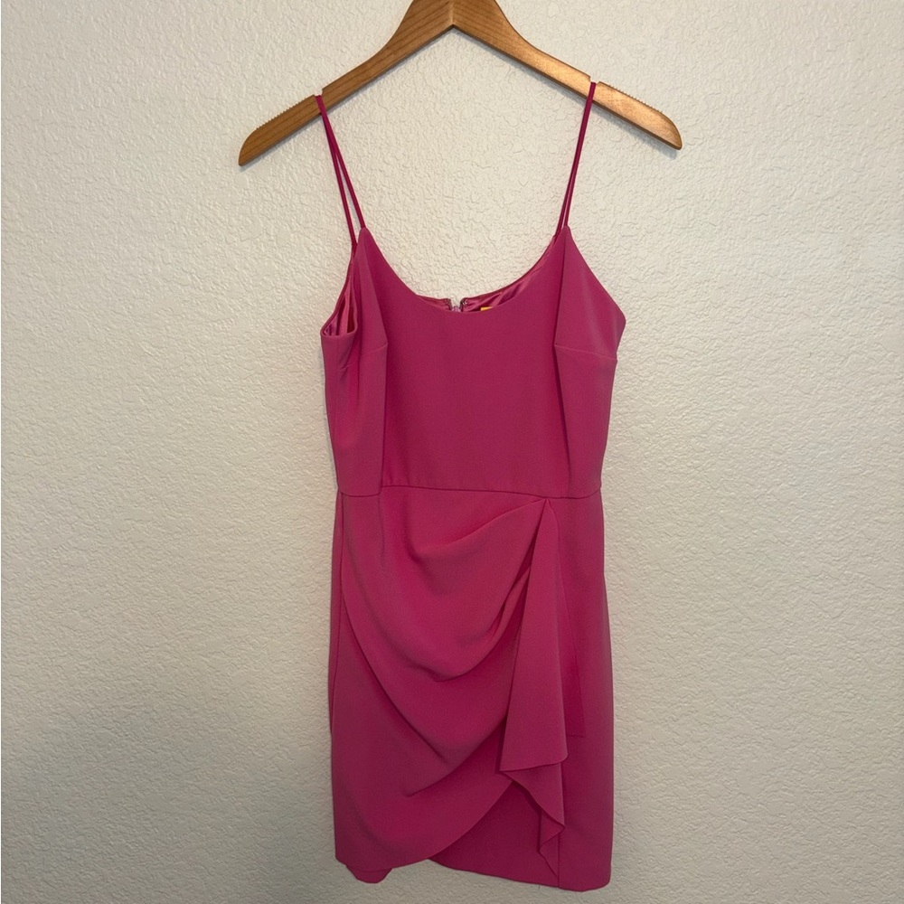 Pink Sleeveless Draped Dress